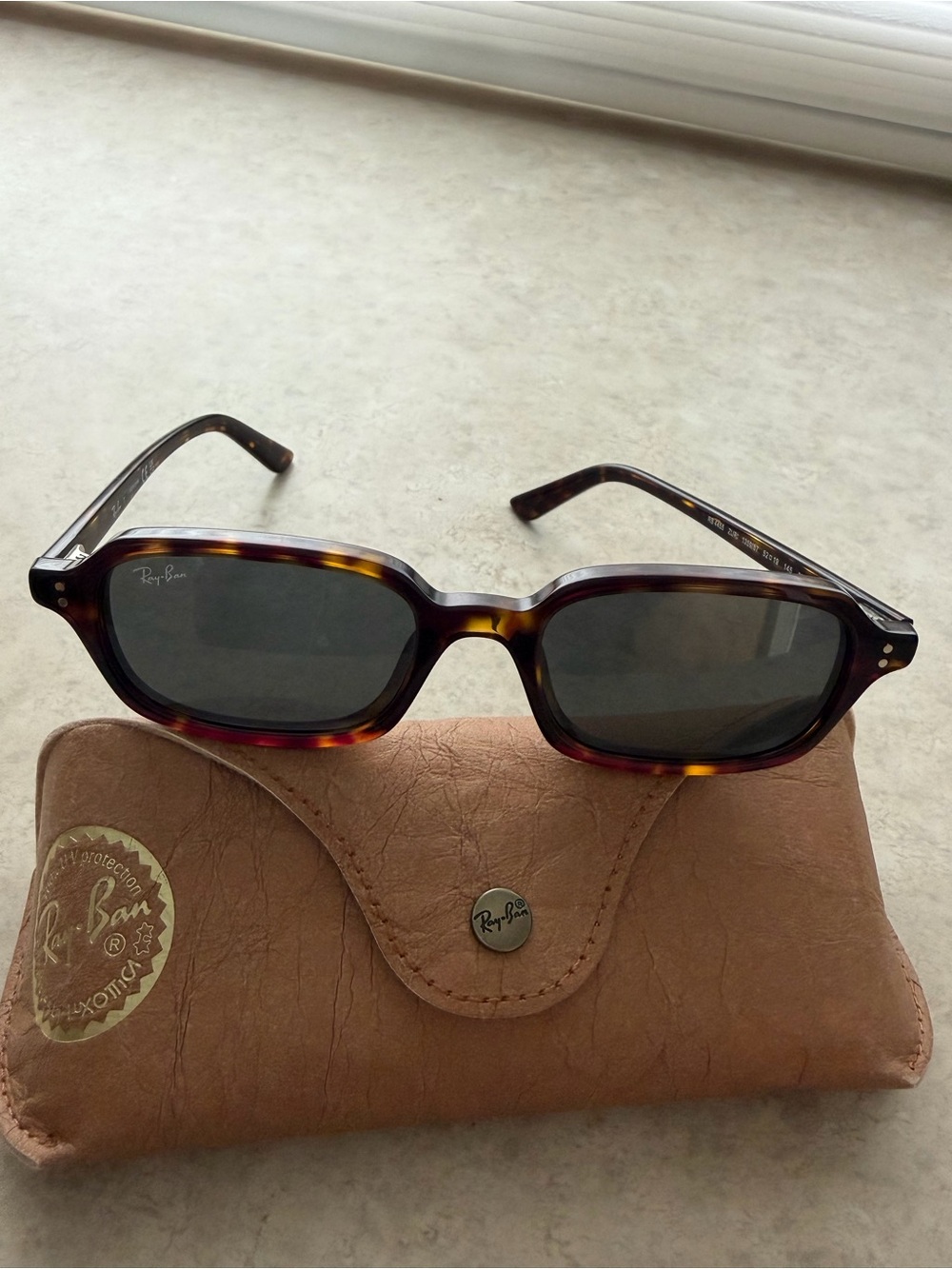 Ray-Ban Zuri RB4455 Havana Grey Sunglasses 52-19 Authentic w/ Case